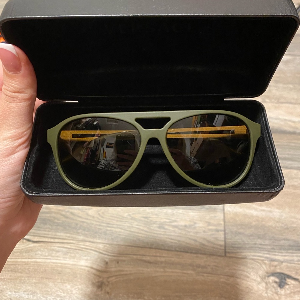 Olive green Versace Unisex sunglasses
